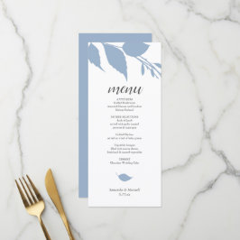 Botanische bruiloft Dusty Blue Menu Kaart