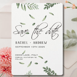 Botanische Bruiloft elegant Script modern eenvoudi Save The Date