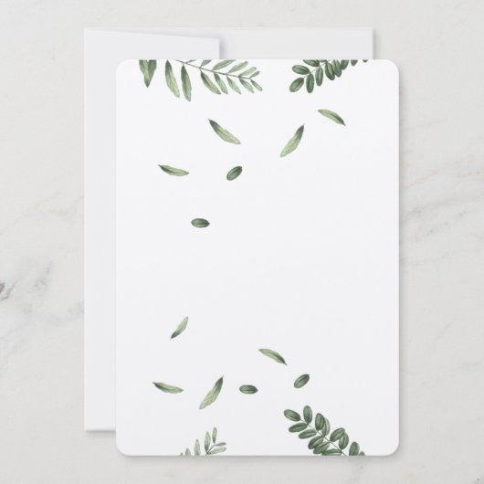 Botanische Bruiloft elegant Script modern eenvoudi Save The Date (Achterkant)
