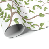 Botanische bruiloft gepersonaliseerde adreslabel cadeaupapier (Rol Hoek)