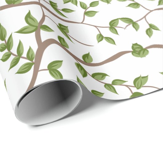 Botanische bruiloft gepersonaliseerde adreslabel cadeaupapier (Rol Hoek)