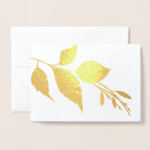 Botanische bruiloft Hartelijk dank Folie Kaarten (Voorkant met envelop)