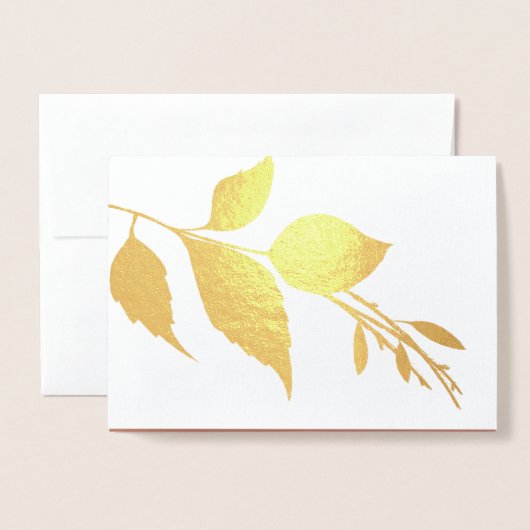 Botanische bruiloft Hartelijk dank Folie Kaarten (Voorkant met envelop)