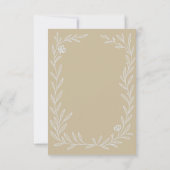 Botanische bruiloft informatie details behuizing kaart (Achterkant)