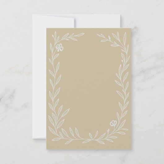 Botanische bruiloft informatie details behuizing kaart (Achterkant)