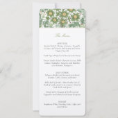 Botanische Bruiloft Menu Kaart (Voorkant)