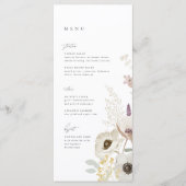 Botanische bruiloft Menu Kaart (Voorkant)