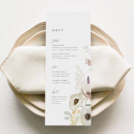 Botanische bruiloft Menu Kaart