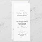 Botanische bruiloft Menu, Minimale bruiloft Menu (Voorkant / Achterkant)