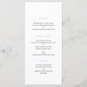Botanische bruiloft Menu, Minimale bruiloft Menu (Voorkant)
