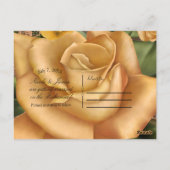 Botanische bruiloft met het Roos van Gele rozen Be Briefkaart (Achterkant)