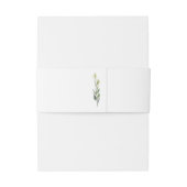 Botanische bruiloft met marinekoraal uitnodigingen wikkel (Achterkant Voorbeeld)