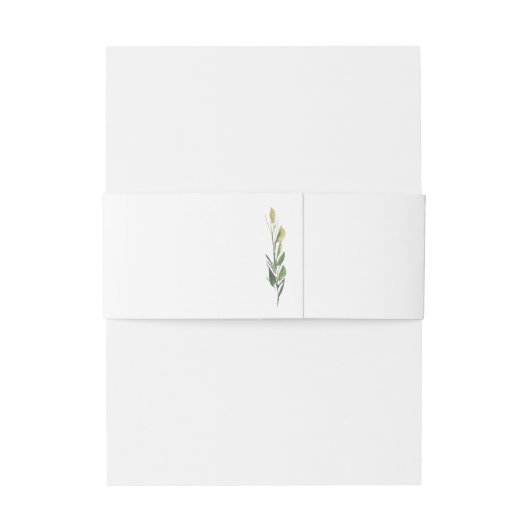 Botanische bruiloft met marinekoraal uitnodigingen wikkel (Achterkant Voorbeeld)