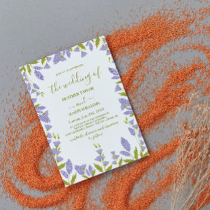 Botanische bruiloft met weide Wildflower Kaart