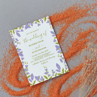 Botanische bruiloft met weide Wildflower Kaart