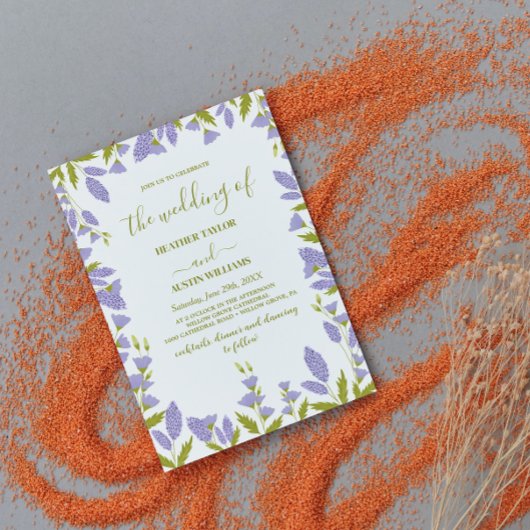 Botanische bruiloft met weide Wildflower Kaart