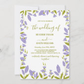 Botanische bruiloft met weide Wildflower Kaart (Voorkant)