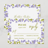 Botanische bruiloft met weide Wildflower RSVP Kaartje (Voorkant / Achterkant)