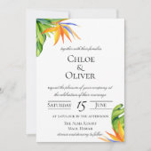 Botanische bruiloft op tropisch eiland kaart (Voorkant)