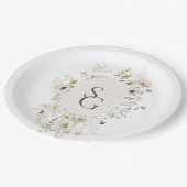 Botanische bruiloft papier Borden Papieren Bordje (Gekanteld)