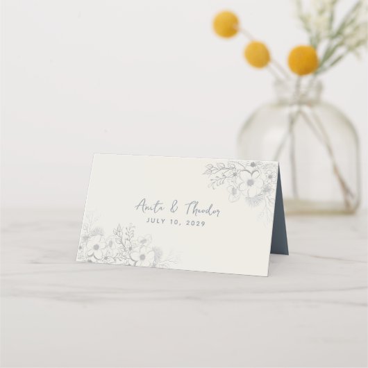  botanische bruiloft plaatskaartje (Achterkant)