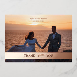 Botanische bruiloft Real Roos Golde Cut Paper Effe Folie Uitnodiging