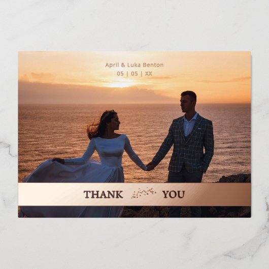 Botanische bruiloft Real Roos Golde Cut Paper Effe Folie Uitnodiging (Voorkant)