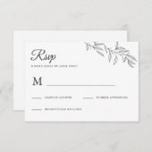 Botanische bruiloft RSVP-respons RSVP Kaartje (Voorkant / Achterkant)