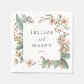  Botanische bruiloft servet cocktail servet (Voorkant)