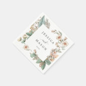  Botanische bruiloft servet cocktail servet (Hoek)