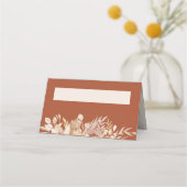 Botanische bruiloft Terracotta Cream Personalizeer Plaatskaartje (Voorkant)