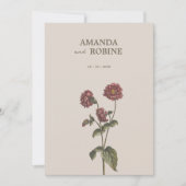  botanische bruiloft uitnodiging (Voorkant)