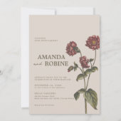  botanische bruiloft uitnodiging (Achterkant)