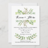 Botanische bruiloft uitnodiging Sjabloon (Voorkant)