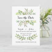 Botanische bruiloft uitnodiging Sjabloon (Staand voorkant)