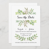 Botanische bruiloft uitnodiging Sjabloon (Voorkant / Achterkant)