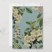 BOTANISCHE BRUILOFT UITNODIGT - EEND EI BLAUW KAART (Achterkant)