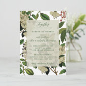 BOTANISCHE BRUILOFT UITNODIGT KAART (Staand voorkant)