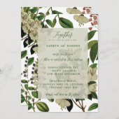 BOTANISCHE BRUILOFT UITNODIGT KAART (Voorkant / Achterkant)