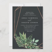 Botanische bruiloft van de groene geometrische Wat Kaart (Voorkant)