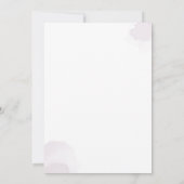 Botanische bruiloft van het Paarse  Floral Script Save The Date (Achterkant)