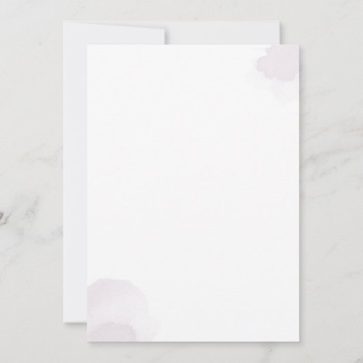 Botanische bruiloft van het Paarse  Floral Script Save The Date (Achterkant)