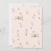 Botanische bruiloft van Wildflower Greenery Kaart (Achterkant)