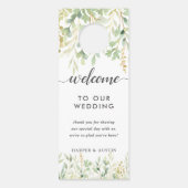 Botanische bruiloft voor groene oliage deurhanger (Achterkant)