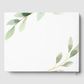 Botanische bruiloft voor groene oliage gastenboek (Achterkant)