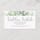 Botanische bruiloft Website Invoegen kaart Plaatskaartje (Voorkant)