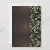 Botanische bruine Floral Elegant Wedding Kaart (Achterkant)