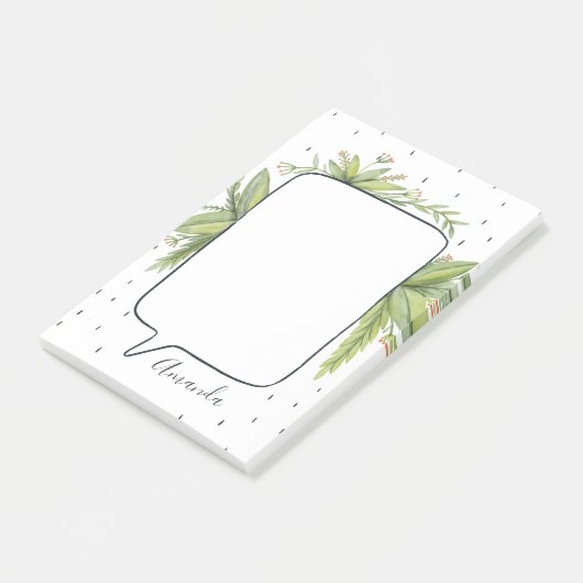 Botanische bubbels op maat post-it® notes (Schuin)