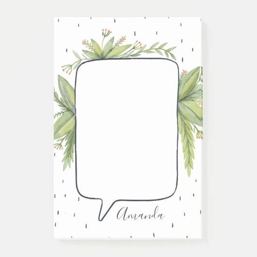 Botanische bubbels op maat post-it® notes (Voorkant)