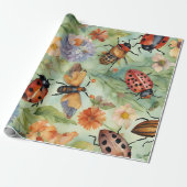 Botanische Bug Symfonie Cadeaupapier (Uitgerold)